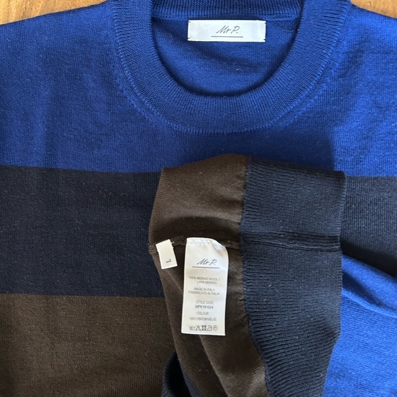 Mr P men’s shortsleeved knit sweater top.  100% merino lambs wool - Picture 6 of 6